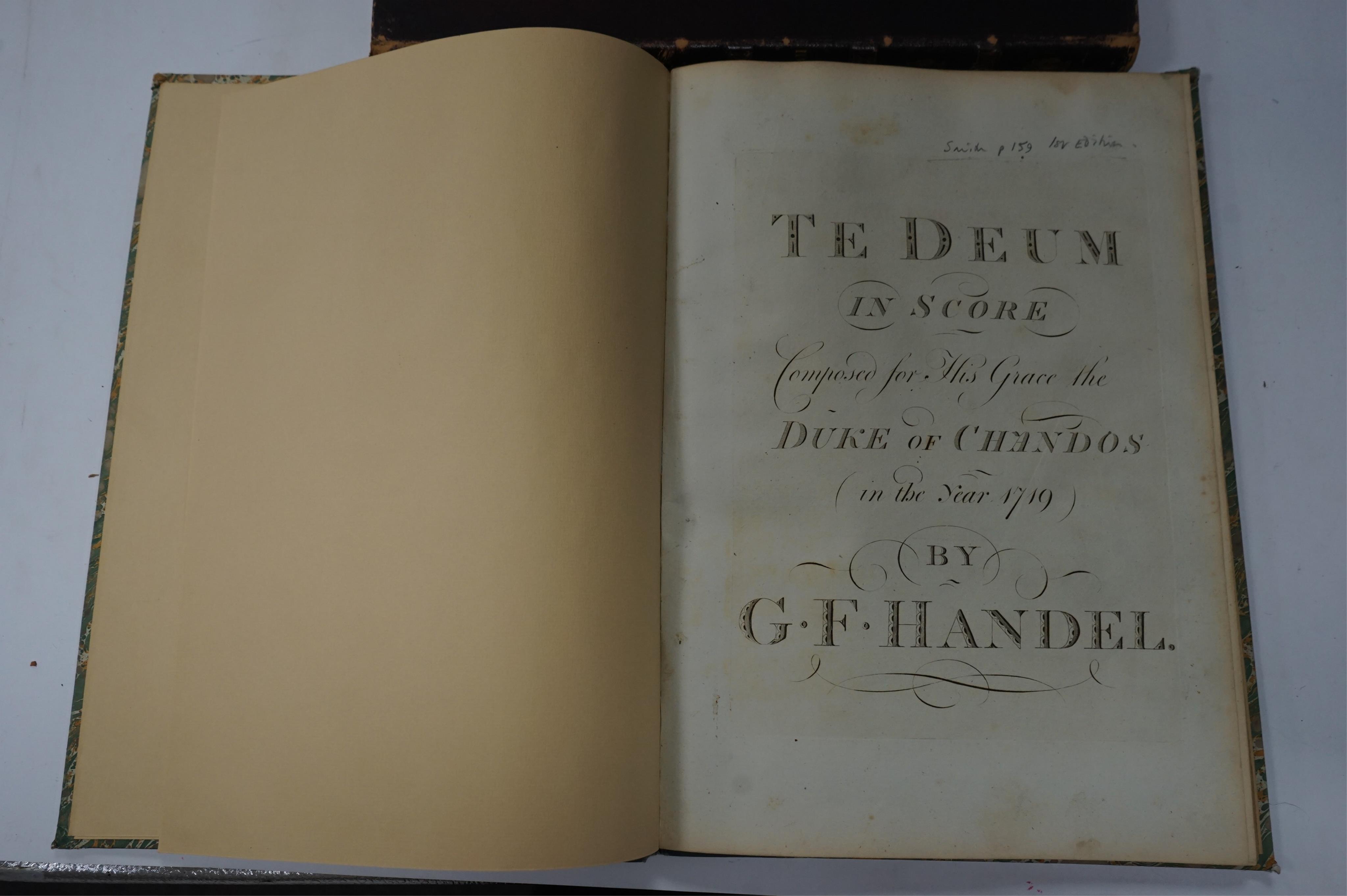 Handel, George Friedrich - The Messiah ... Arranged for the Organ or Piano Forte, by Dr John Clarke, of Cambridge. pictorial engraved series title, pictorial engraved title, engraved dedication and the 4 part vocal harmo